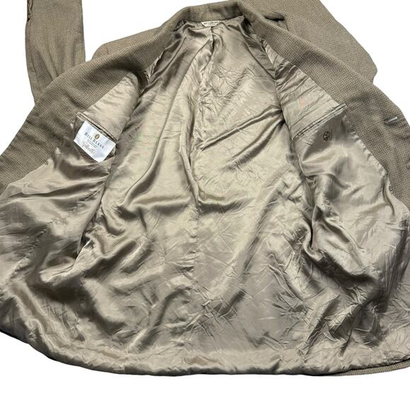 Blazer Men's 42R Wool Bill Blass Tweed Vintage Brown/Tan Sport Coat Jacket - Picture 9 of 13